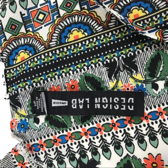 Design Lab Dress Lord & Taylor Swing Womens Floral Asymmetrical Size S/P - Picture 6 of 10